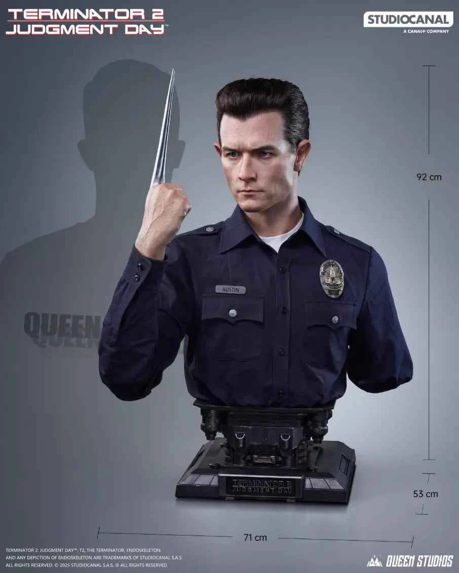 Terminator Queen Studios Terminator 2 T-1000 Life-Size Bust Licensed Resin Statue
