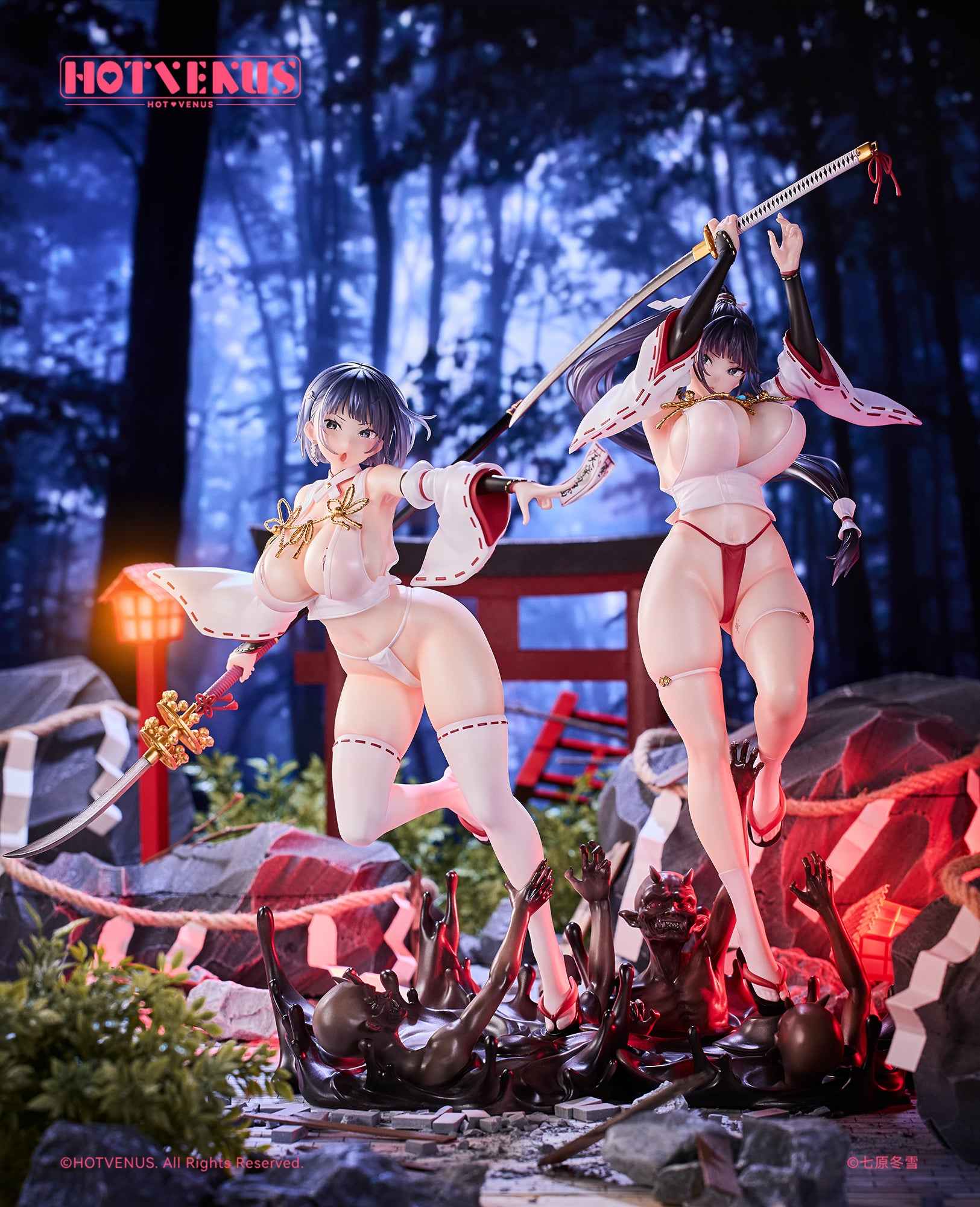 The Battle Shrine Maidens of Humiliating Servility ~ HOTVENUS ~ Iori Todo & Sakuya Todo ~ +18 Licensed PVC Figure
