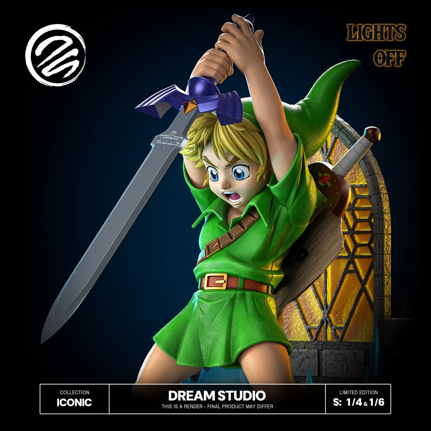 The Legend of Zelda Dream Studio Young Link Sword Resin Statue