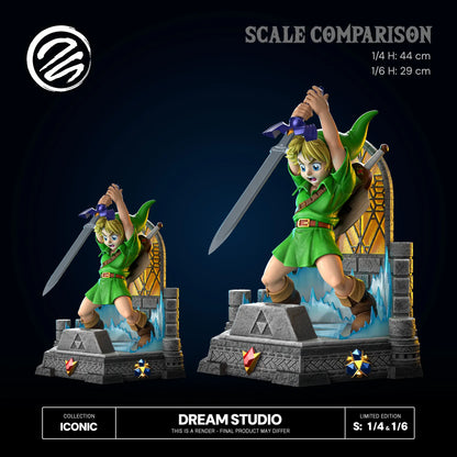 The Legend of Zelda Dream Studio Young Link Sword Resin Statue
