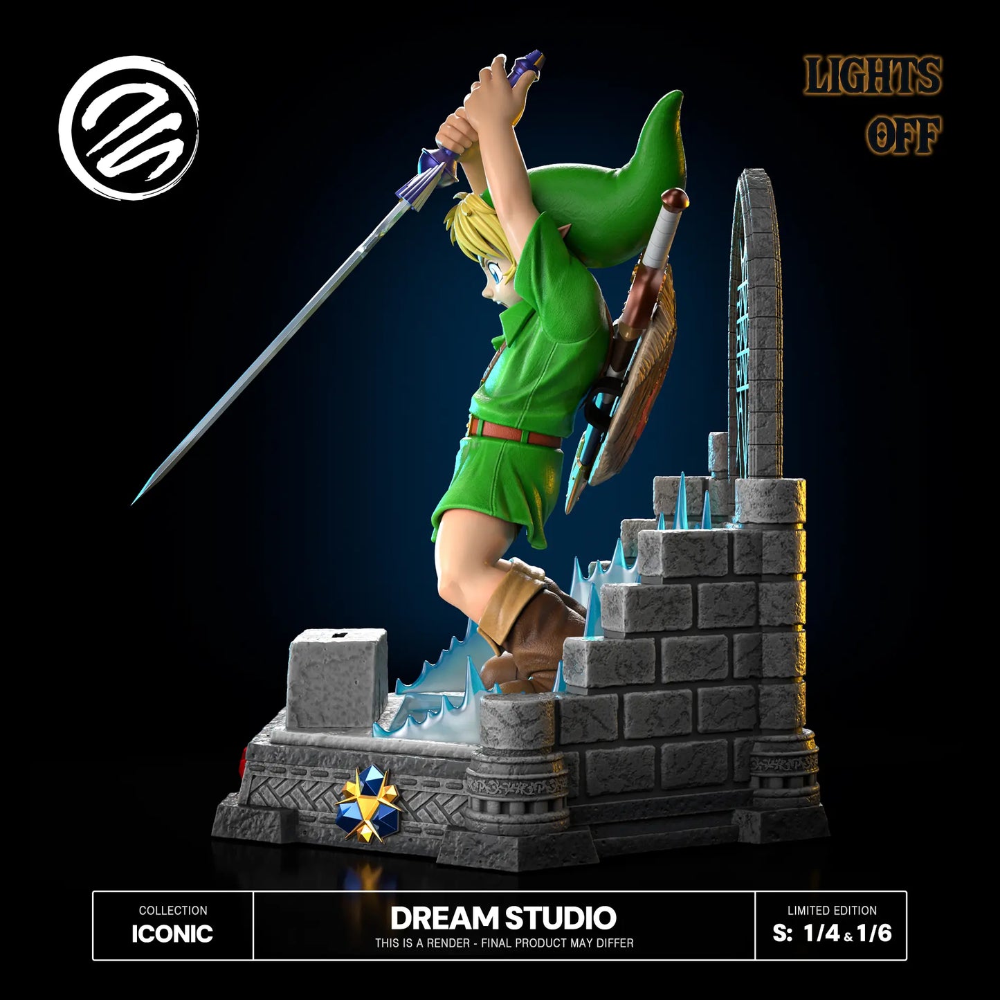 The Legend of Zelda Dream Studio Young Link Sword Resin Statue