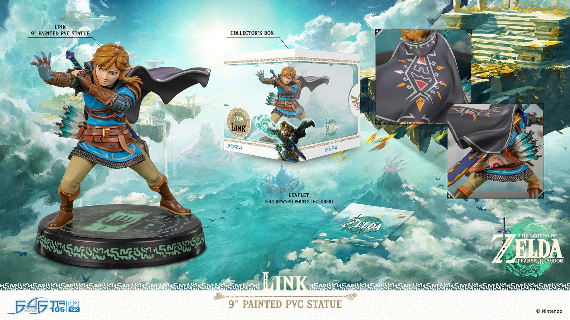 The Legend of Zelda First 4 Figures Tears of the Kingdom Link TOTKLS Licensed PVC Figure