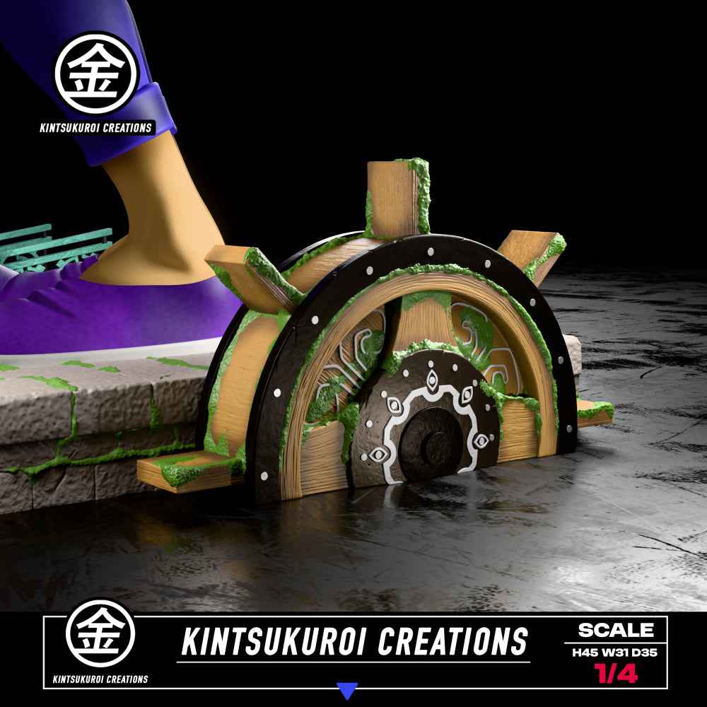 The Legend of Zelda Kintsukuroi Creations Happy & Angry Mask Salesman 1/4 Resin Statue