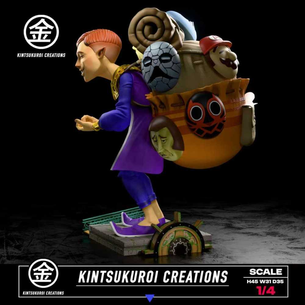 The Legend of Zelda Kintsukuroi Creations Happy & Angry Mask Salesman 1/4 Resin Statue