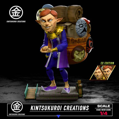 The Legend of Zelda Kintsukuroi Creations Happy & Angry Mask Salesman 1/4 Resin Statue