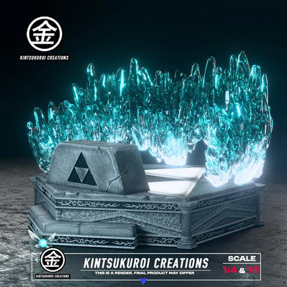 The Legend of Zelda Kintsukuroi Creations Studio Young Link Pulling Master Sword Resin Statue