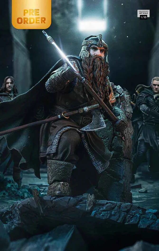 The Lord of the Rings Iron Studios Gimli Unleashed Art Scale WBLOR127625-10 1/10 Licensed Resin Statue