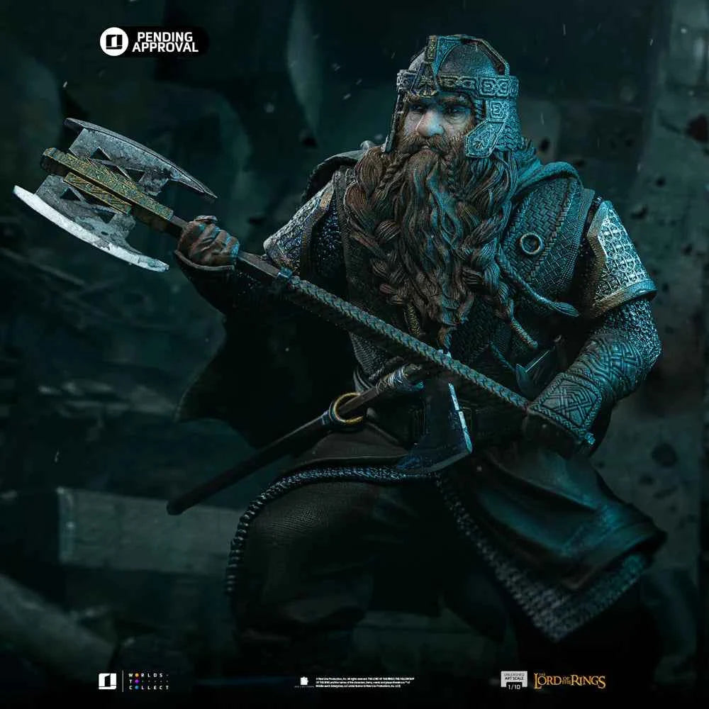 The Lord of the Rings Iron Studios Gimli Unleashed Art Scale WBLOR127625-10 1/10 Licensed Resin Statue