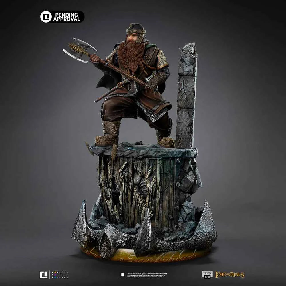 The Lord of the Rings Iron Studios Gimli Unleashed Art Scale WBLOR127625-10 1/10 Licensed Resin Statue
