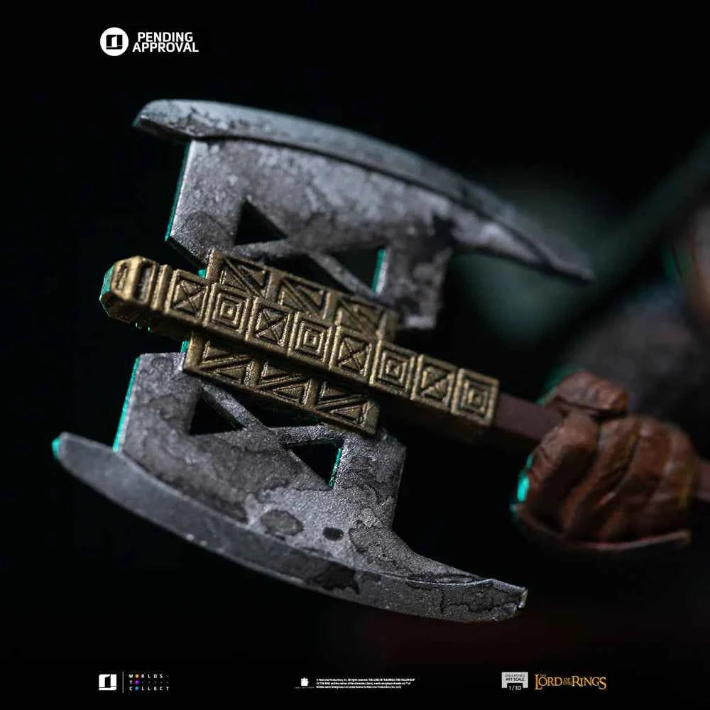 The Lord of the Rings Iron Studios Gimli Unleashed Art Scale WBLOR127625-10 1/10 Licensed Resin Statue