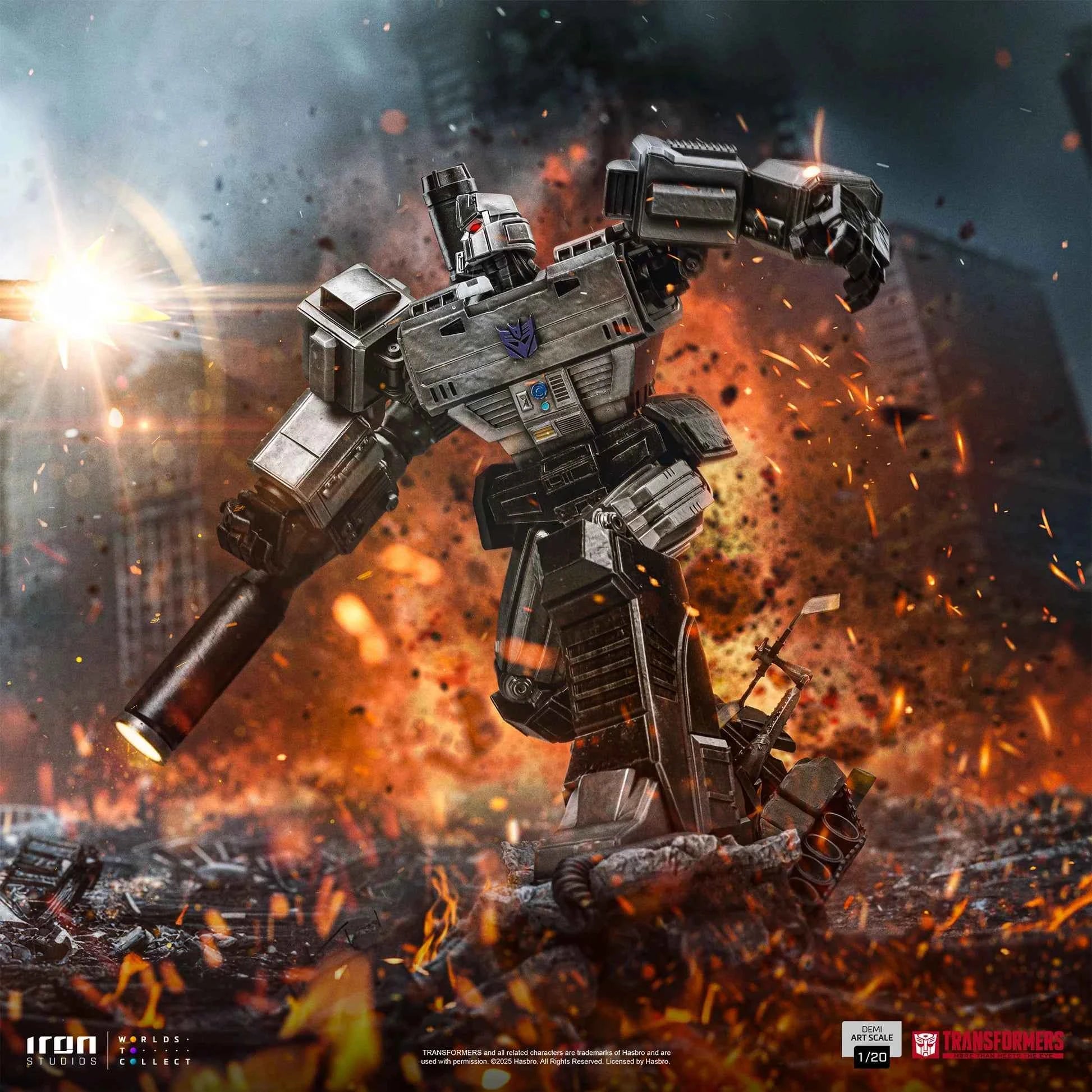 Transformers Iron Studios Megatron Demi Scale HASBR129325-20 1/20 Licensed Resin Statue