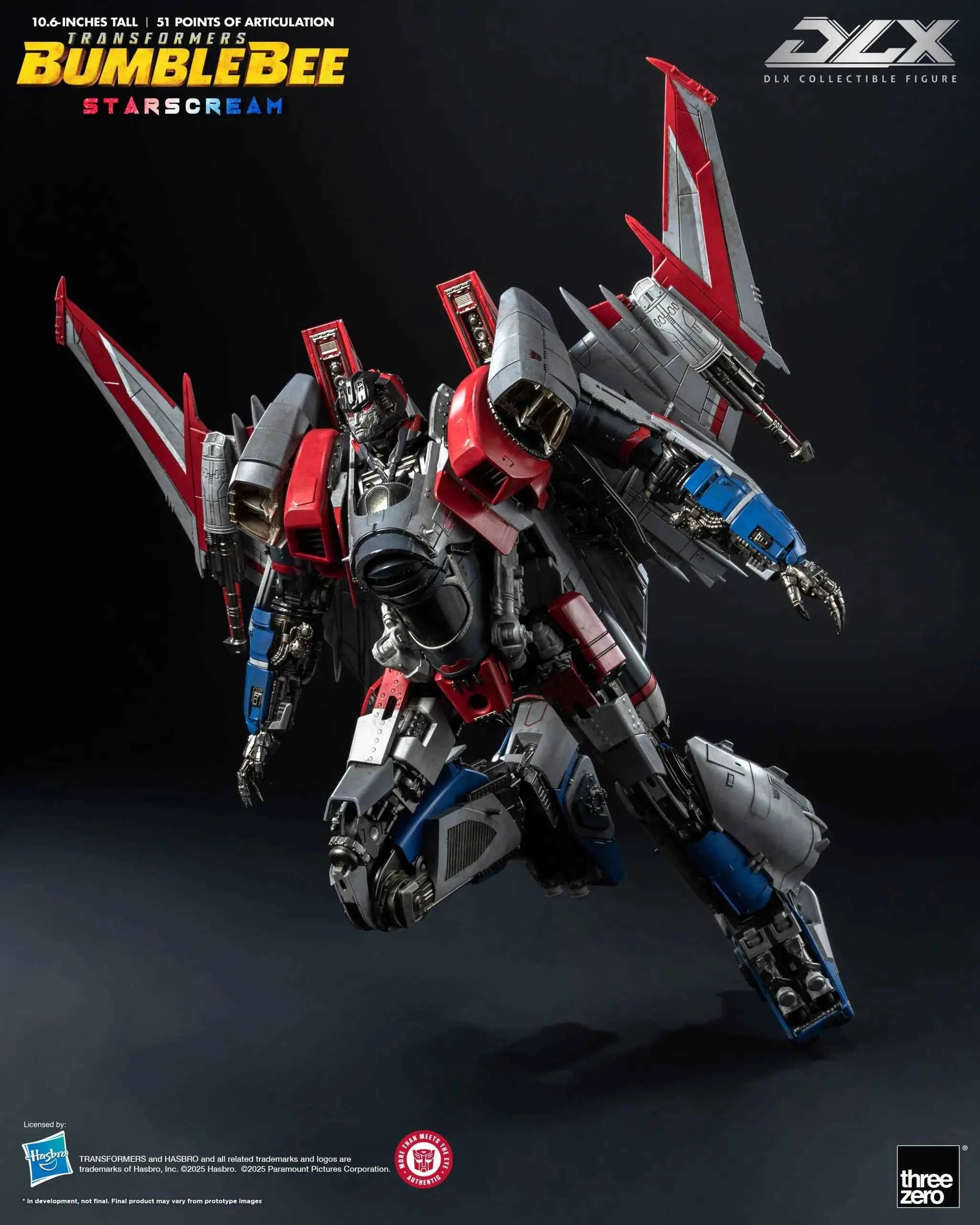 Transformers Threezero Bumblebee DLX Starscream 3Z09430W0 Licensed Action Figure