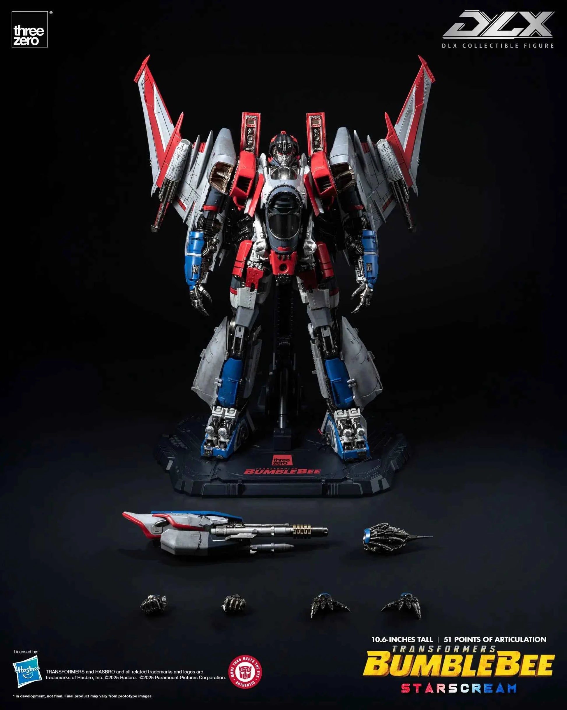 Transformers Threezero Bumblebee DLX Starscream 3Z09430W0 Licensed Action Figure
