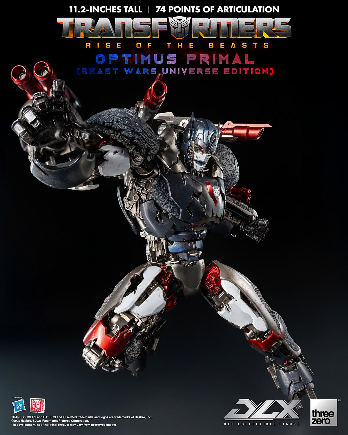 Transformers Threezero Rise of the Beasts DLX Optimus Primal 3Z08850W0 Licensed Action Figure
