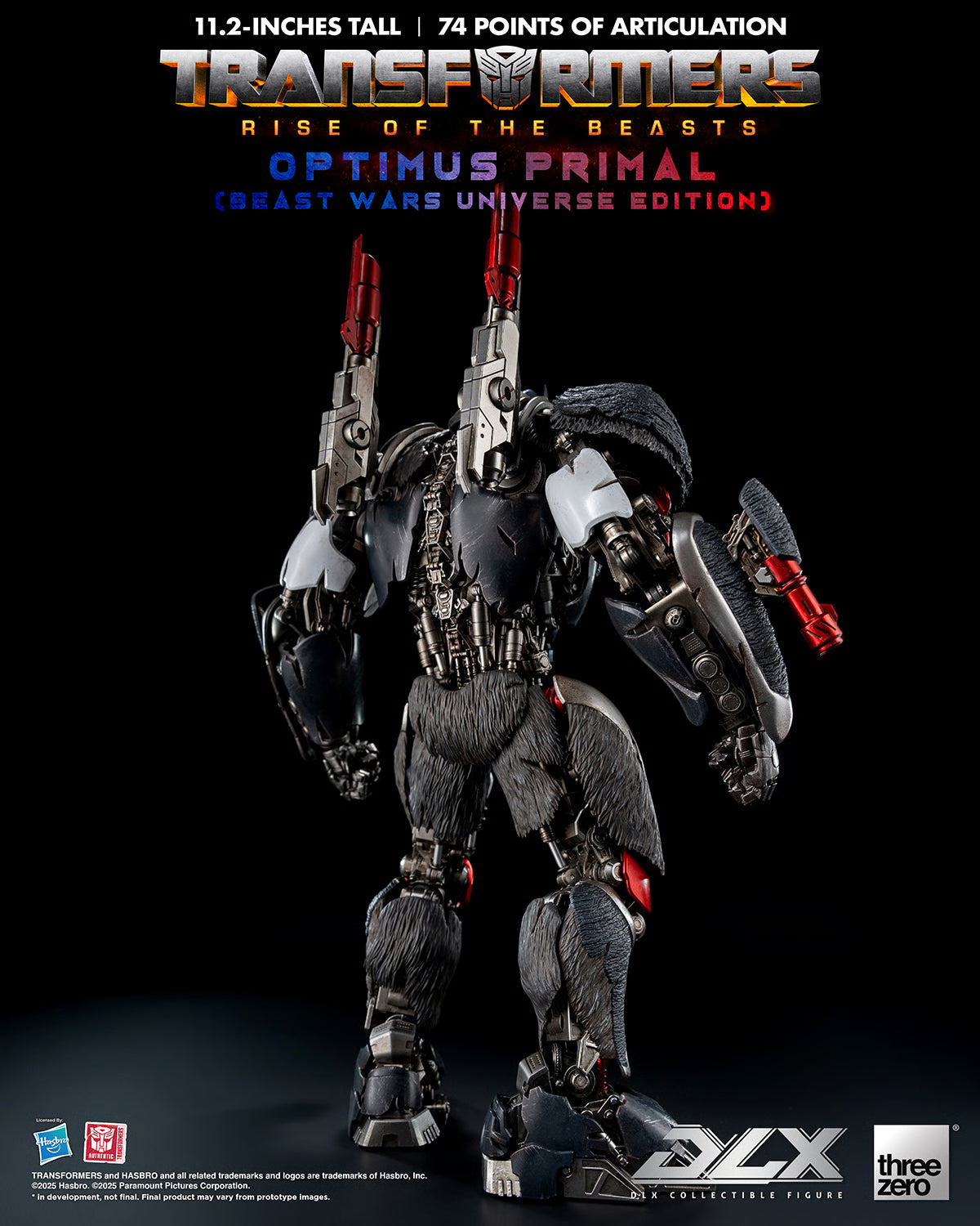 Transformers Threezero Rise of the Beasts DLX Optimus Primal 3Z08850W0 Licensed Action Figure