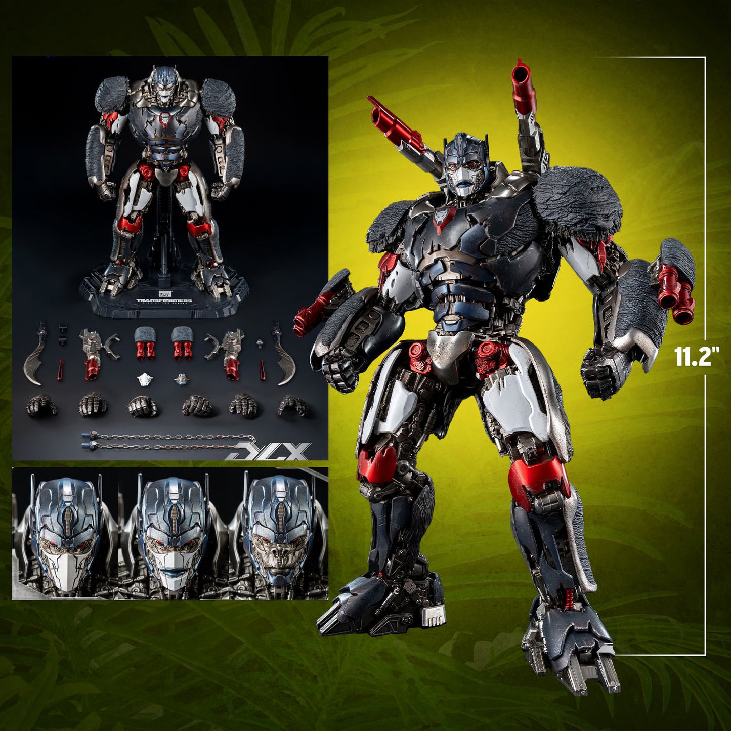 Transformers Threezero Rise of the Beasts DLX Optimus Primal 3Z08850W0 Licensed Action Figure