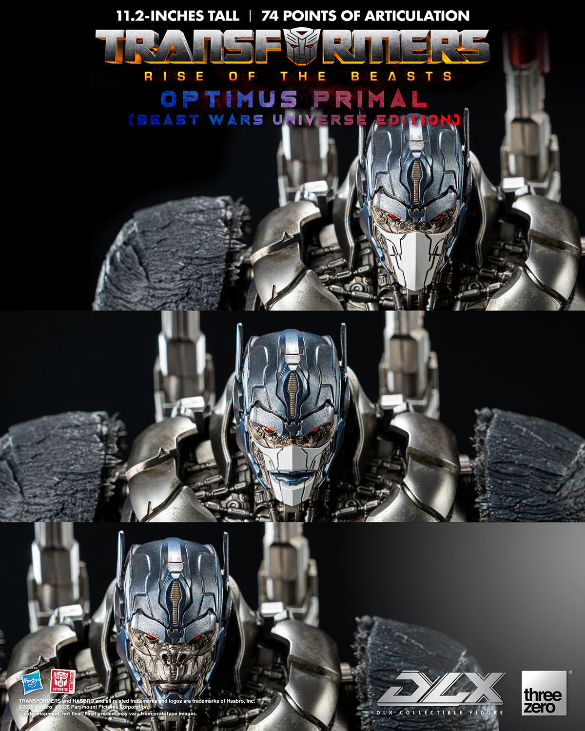 Transformers Threezero Rise of the Beasts DLX Optimus Primal 3Z08850W0 Licensed Action Figure