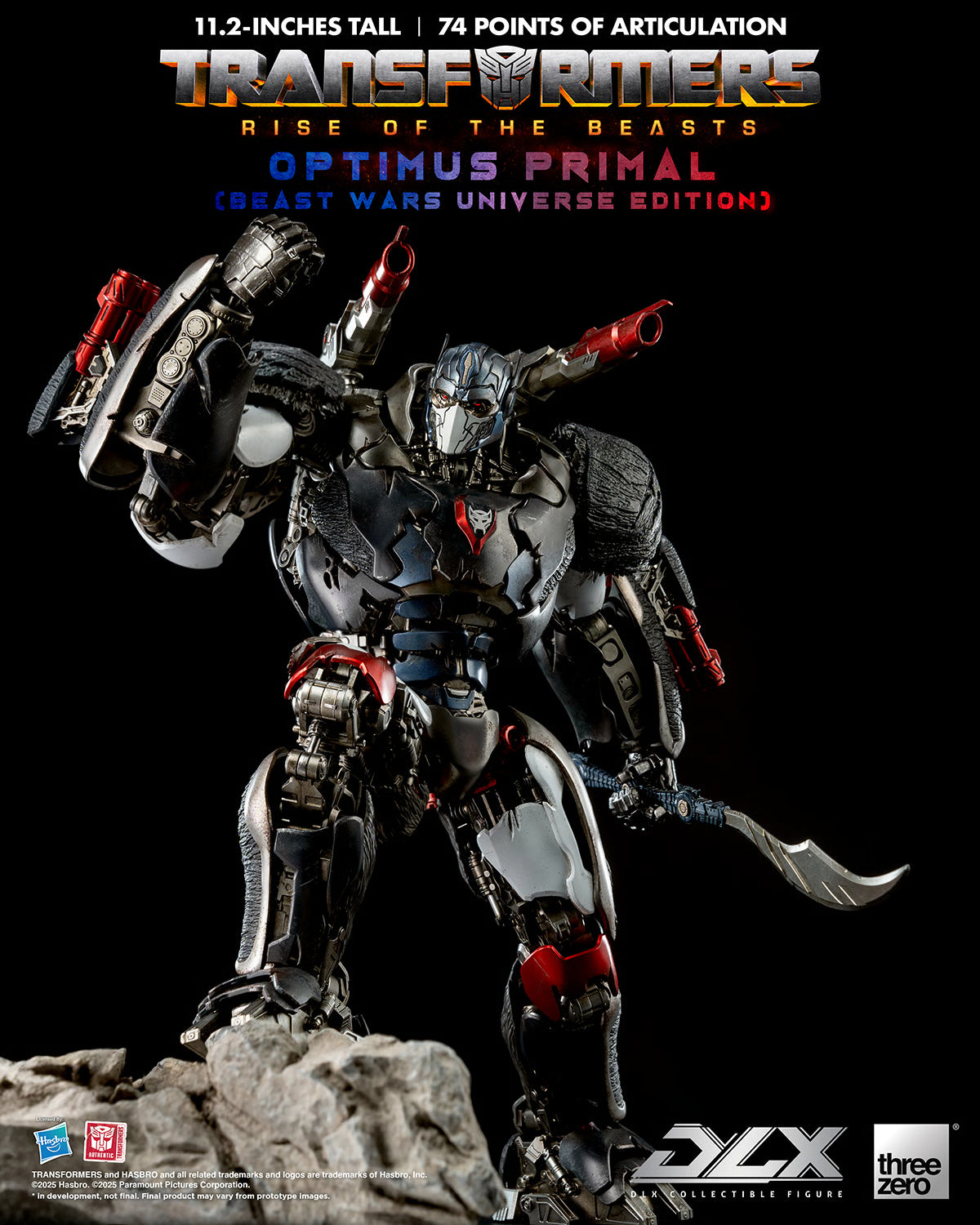 Transformers Threezero Rise of the Beasts DLX Optimus Primal 3Z08850W0 Licensed Action Figure