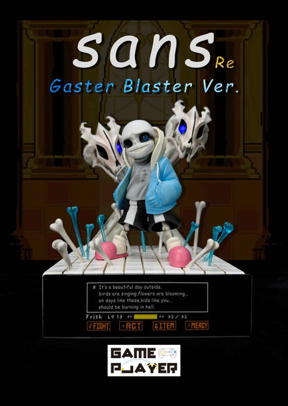 Undertale Game Player Studio Cross! Sans SANS-GB Gun Version Resin Statue