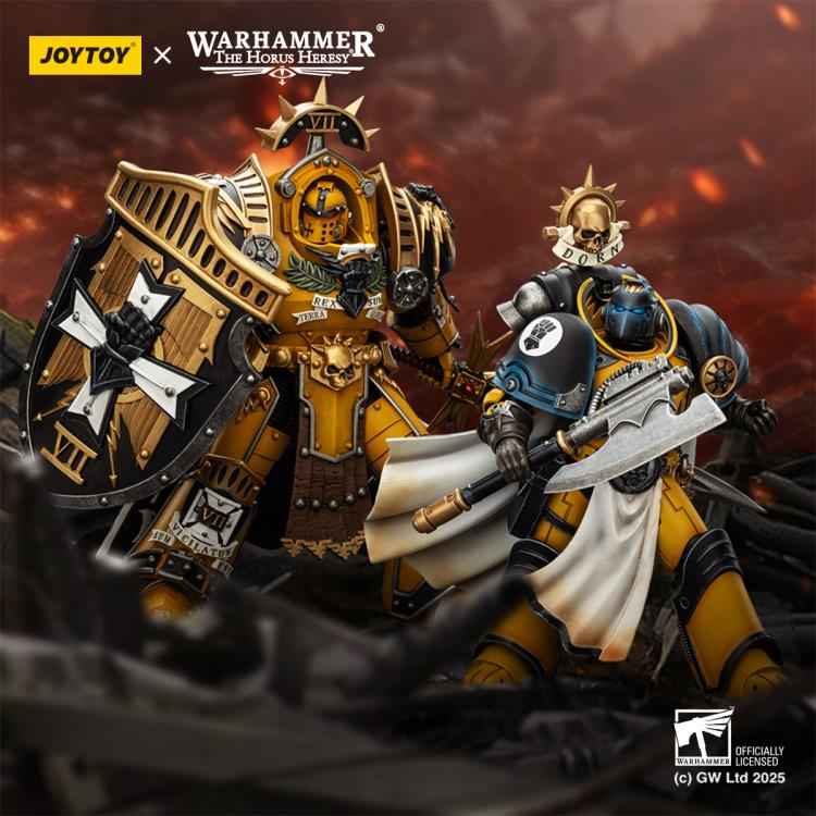 Warhammer Series JOYTOY Imperial Fist Praetor in Tartaros Terminator Armor JT03295 1/18 Licensed Action Figure