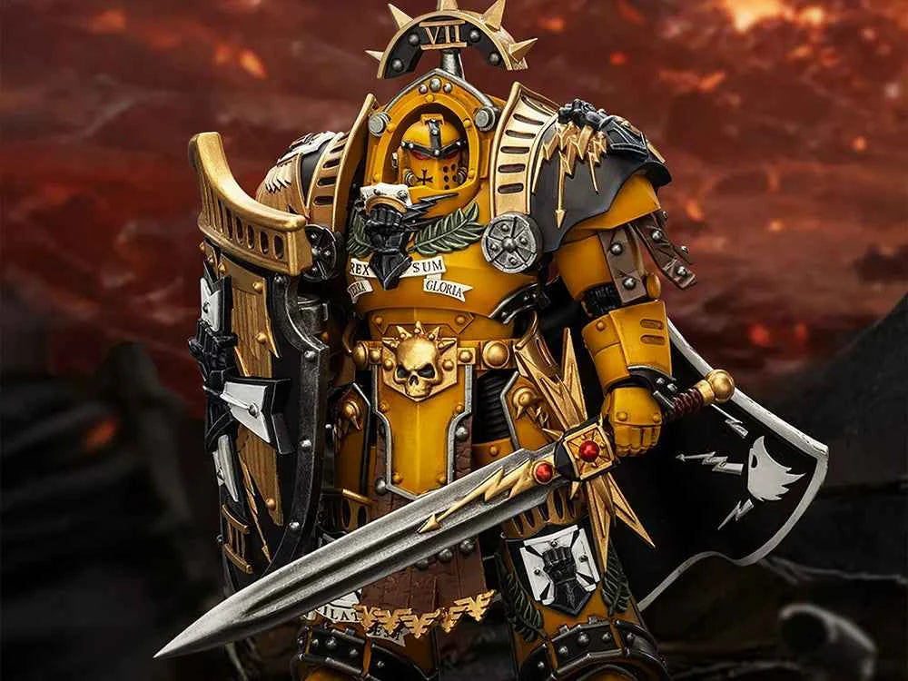 Warhammer Series JOYTOY Imperial Fist Praetor in Tartaros Terminator Armor JT03295 1/18 Licensed Action Figure