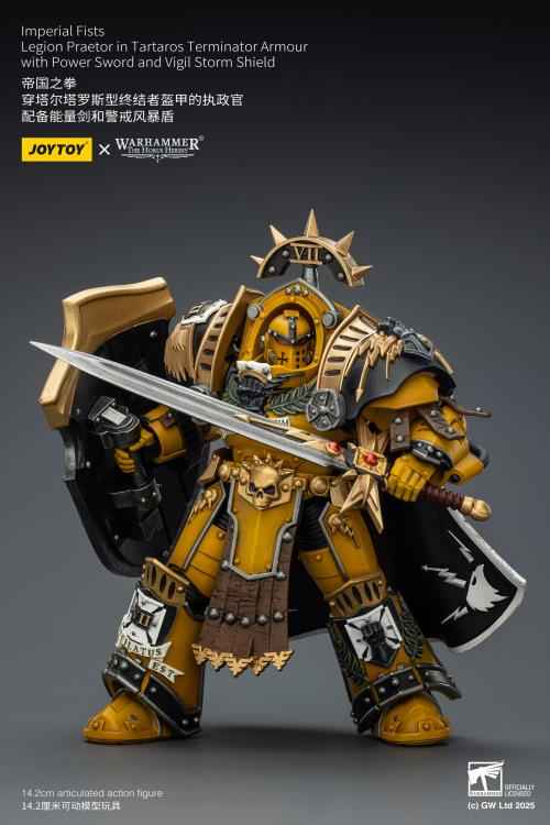 Warhammer Series JOYTOY Imperial Fist Praetor in Tartaros Terminator Armor JT03295 1/18 Licensed Action Figure