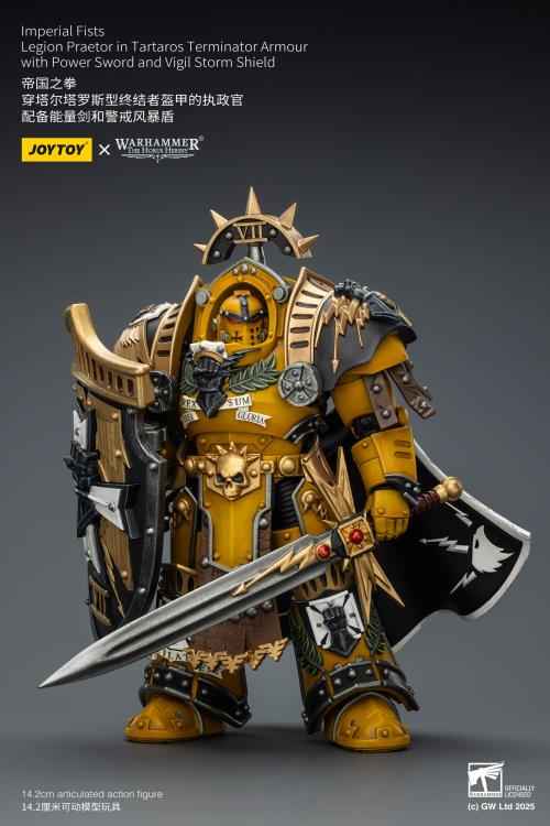 Warhammer Series JOYTOY Imperial Fist Praetor in Tartaros Terminator Armor JT03295 1/18 Licensed Action Figure