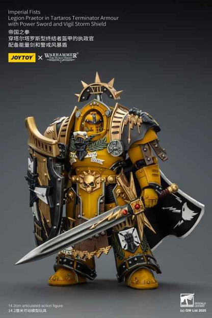 Warhammer Series JOYTOY Imperial Fist Praetor in Tartaros Terminator Armor JT03295 1/18 Licensed Action Figure