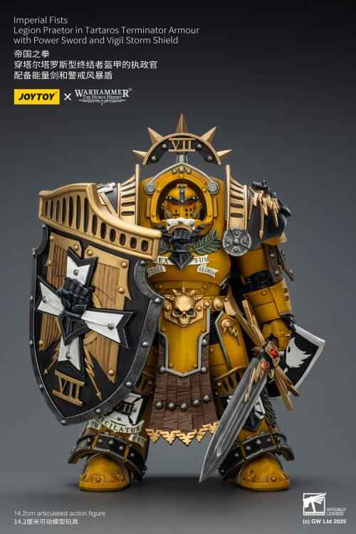 Warhammer Series JOYTOY Imperial Fist Praetor in Tartaros Terminator Armor JT03295 1/18 Licensed Action Figure