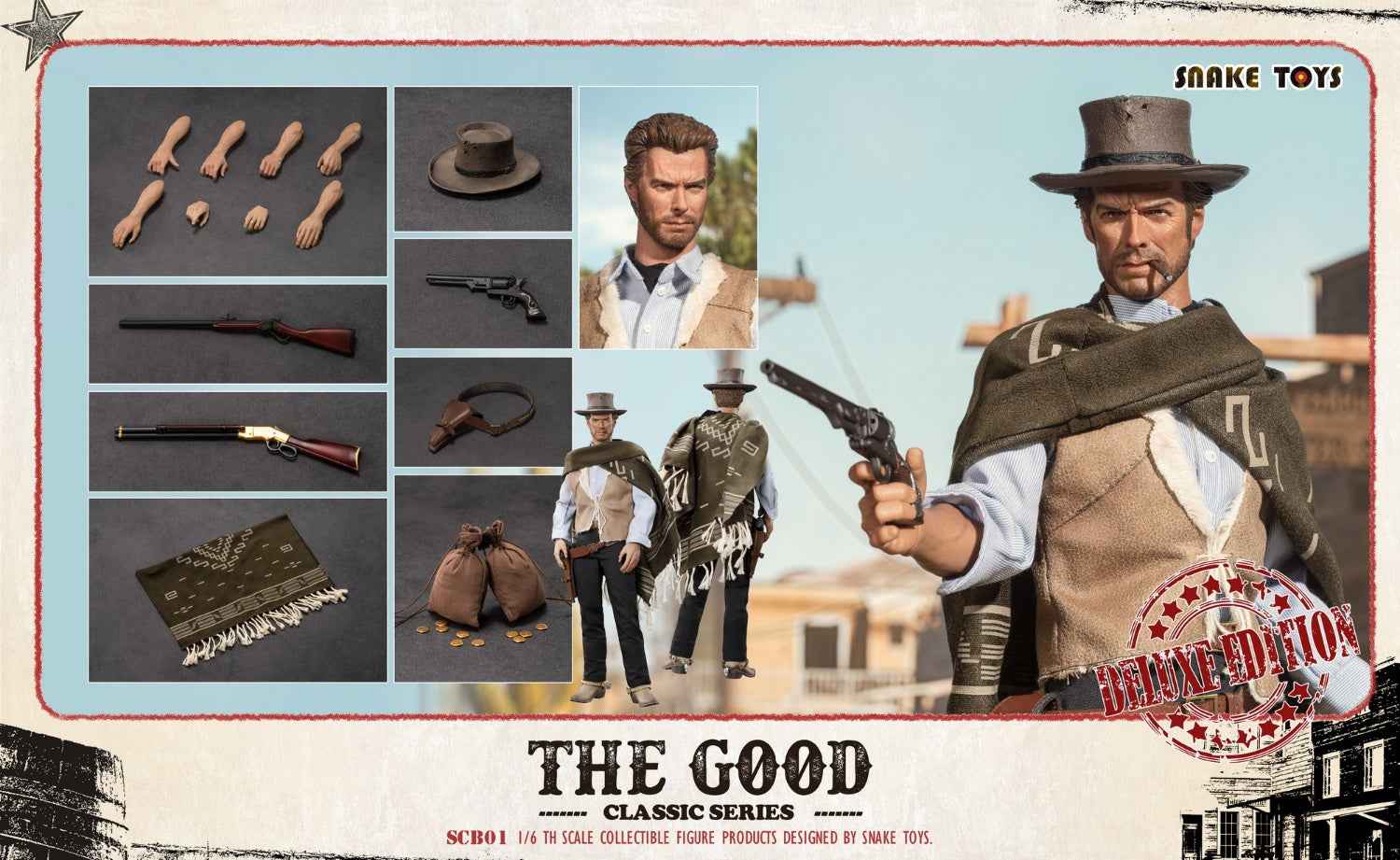 Western Cowboy SNAKE TOYS The Good SCB01 1/6 Licensed Action Figure
