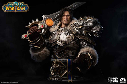 World of Warcraft Infinity Studio & Blizzard Entertainment Varian Wrynn Bust Licensed Resin Statue