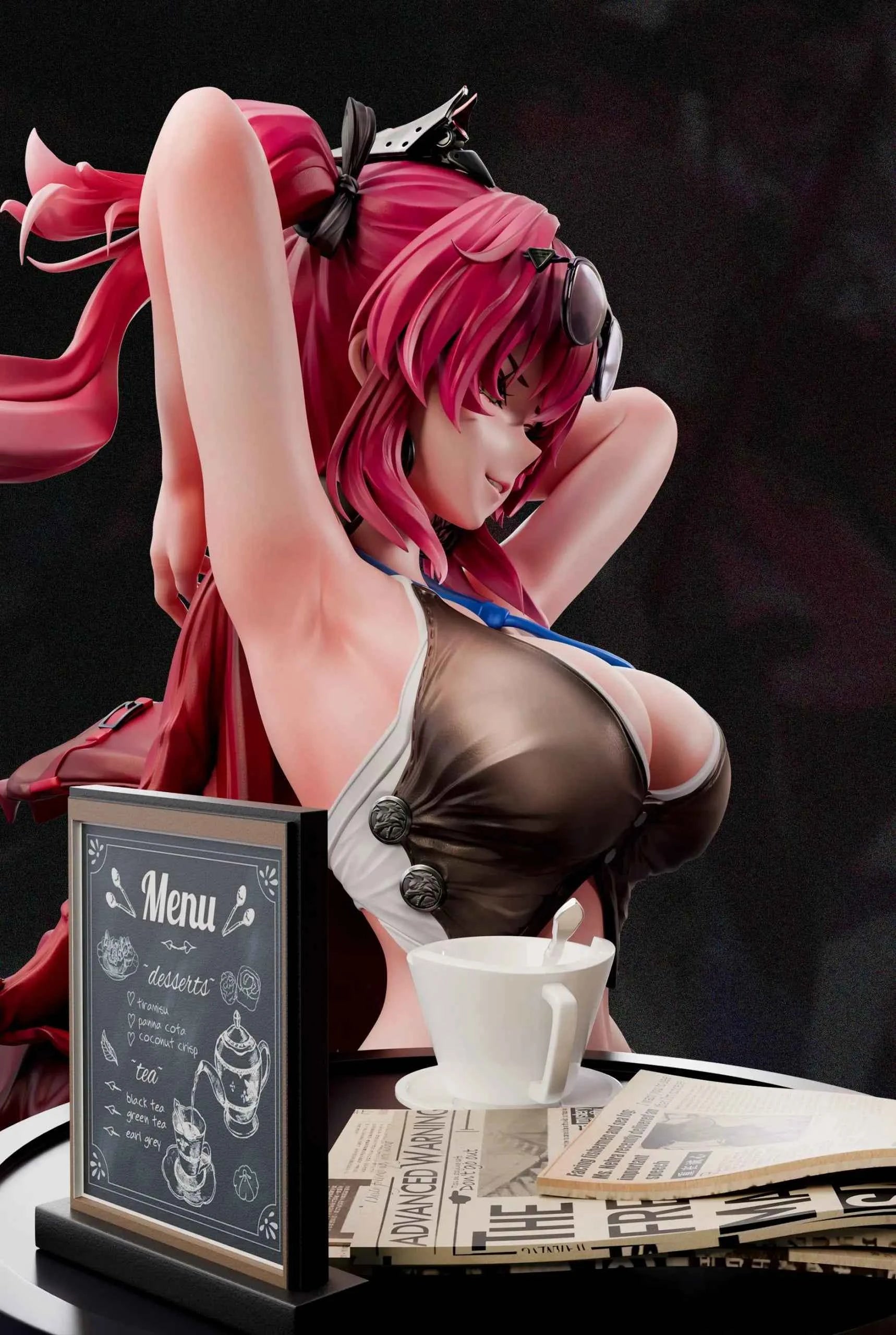 Wuthering Waves Mi Yin Studio Flame Wolf Star in the Cafe Lupa Resin Statue