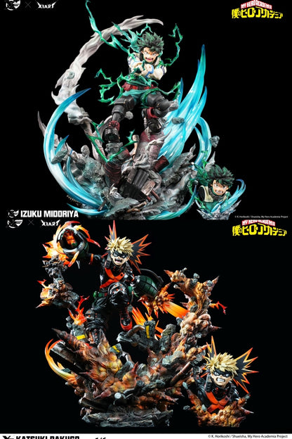 My Hero Academia XFire & X1ART Studio Izuku Midoriya  & Katsuki Bakugo Licensed Resin Statue