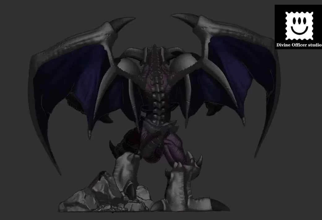Yu-Gi-Oh Divine Officer Studio Black Skull Dragon Resin Statue