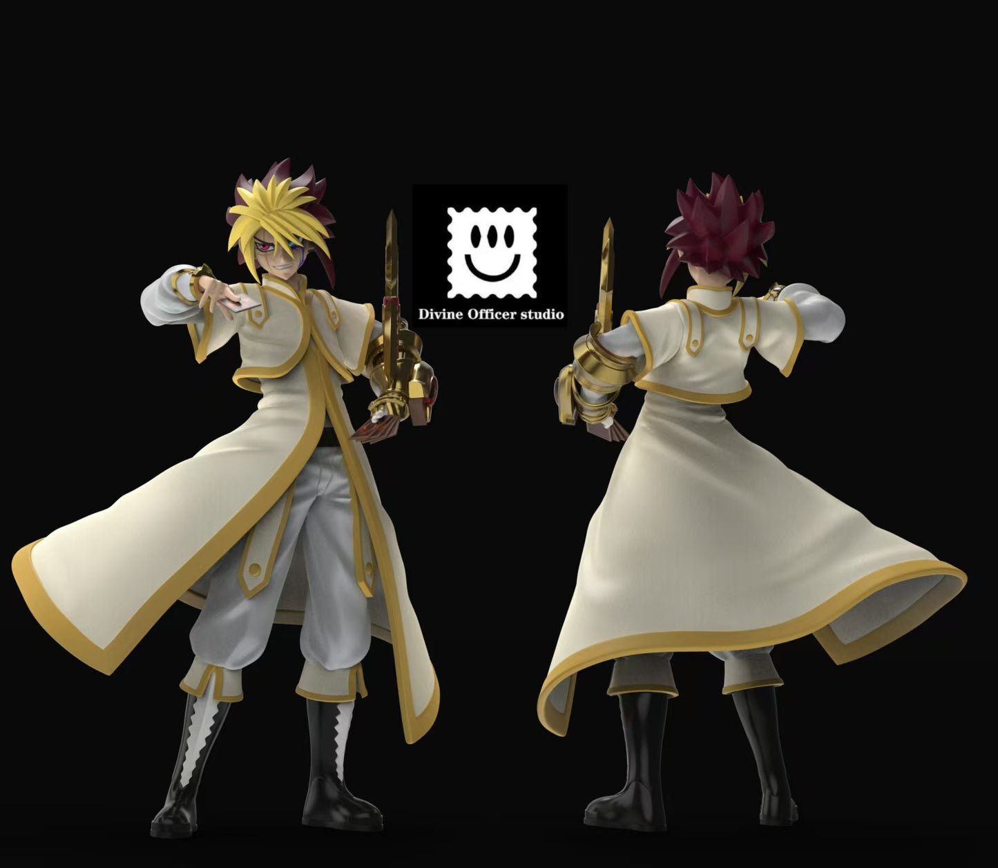 Yu-Gi-Oh Divine Officer Studio Quattro Thomas Arclight Resin Statue