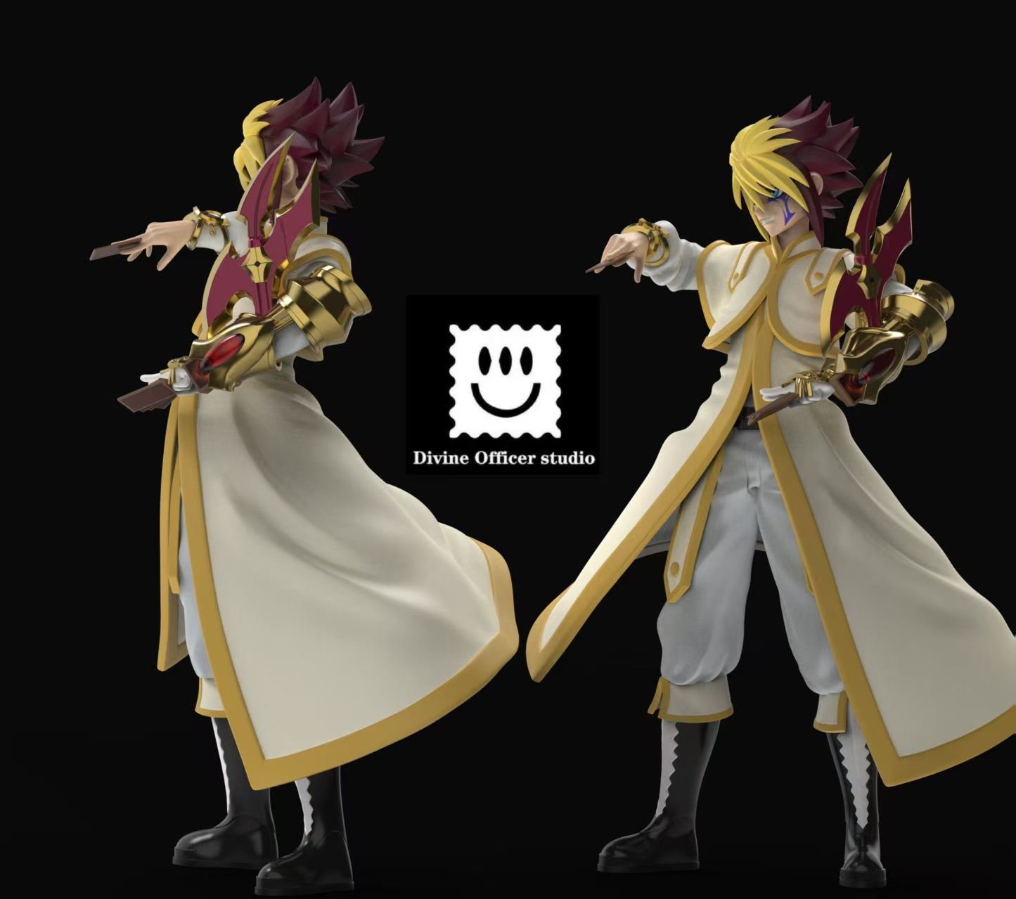 Yu-Gi-Oh Divine Officer Studio Quattro Thomas Arclight Resin Statue