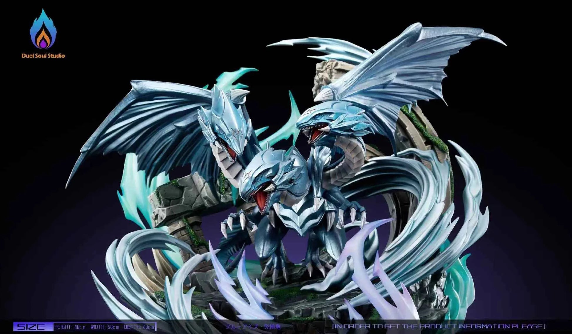 Yu-Gi-Oh! Duel Soul Studio Blue-Eyes Ultimate Dragon Summoning Resin Statue