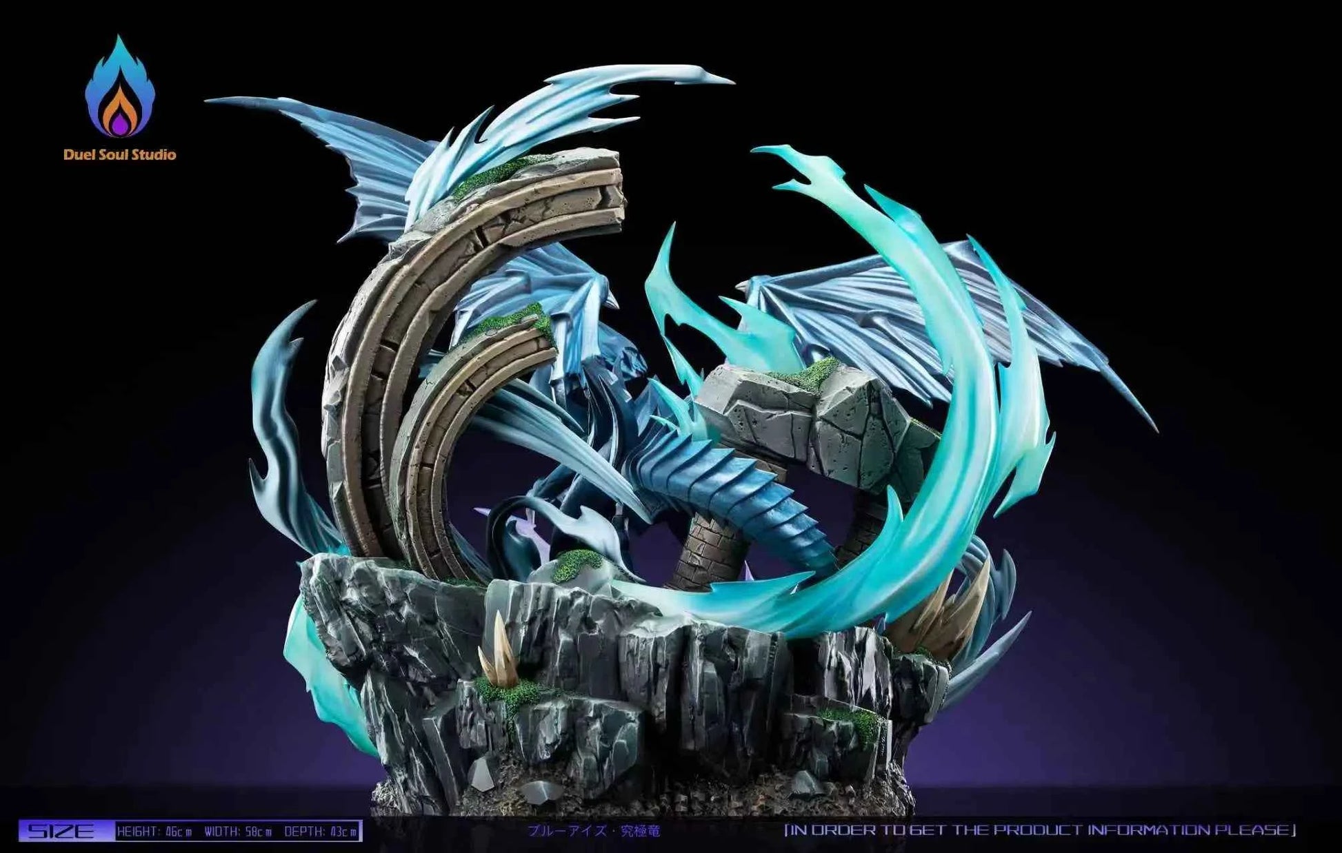 Yu-Gi-Oh! Duel Soul Studio Blue-Eyes Ultimate Dragon Summoning Resin Statue