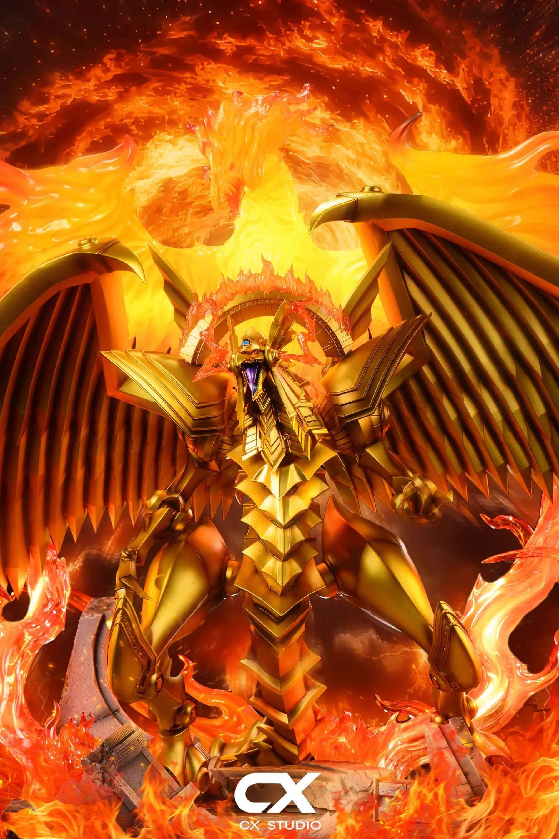 Yu-gi-Oh! CX Studio Marik Ishtar & The Winged Dragon of Ra Resin Statue