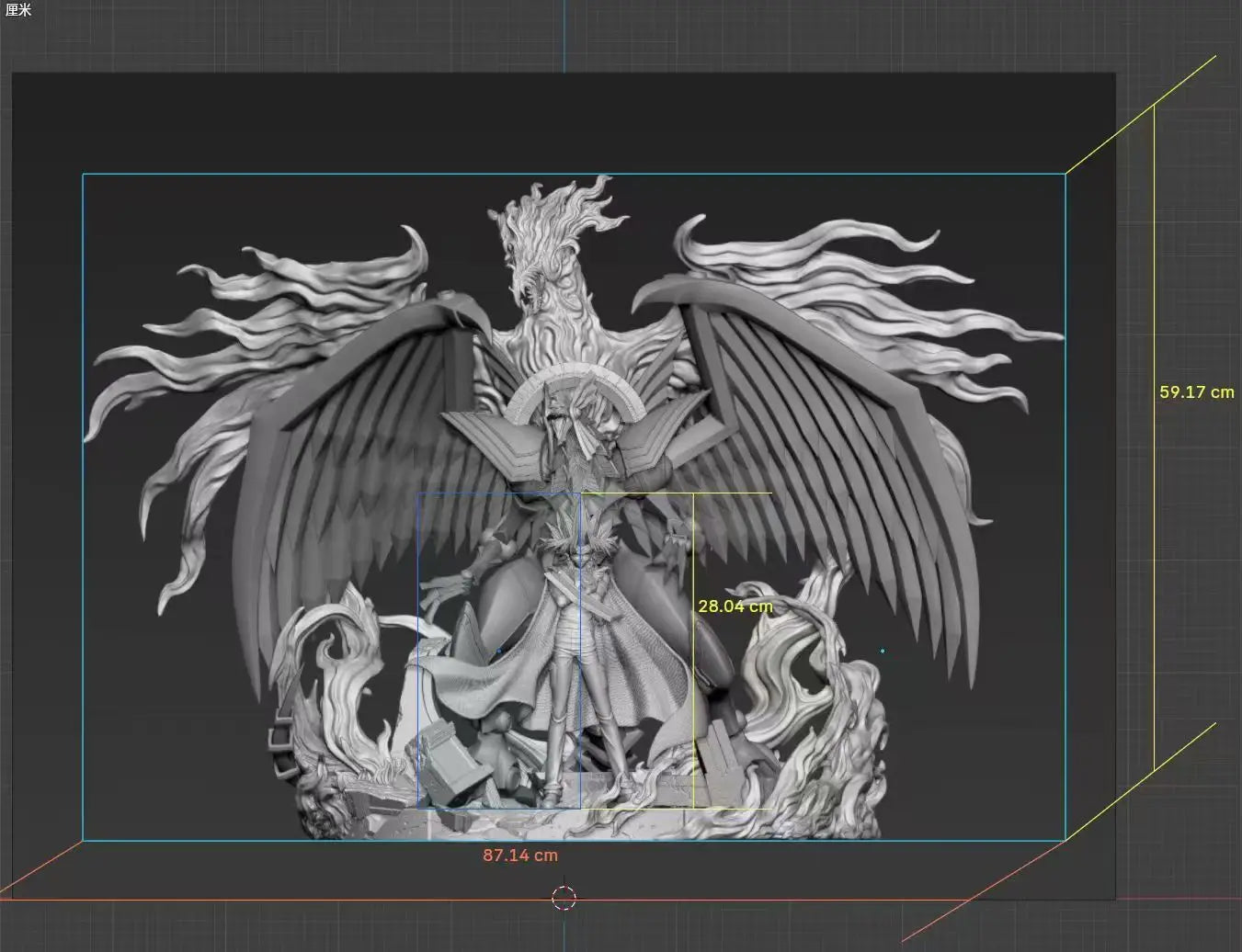 Yu-gi-Oh! CX Studio Marik Ishtar & The Winged Dragon of Ra Resin Statue