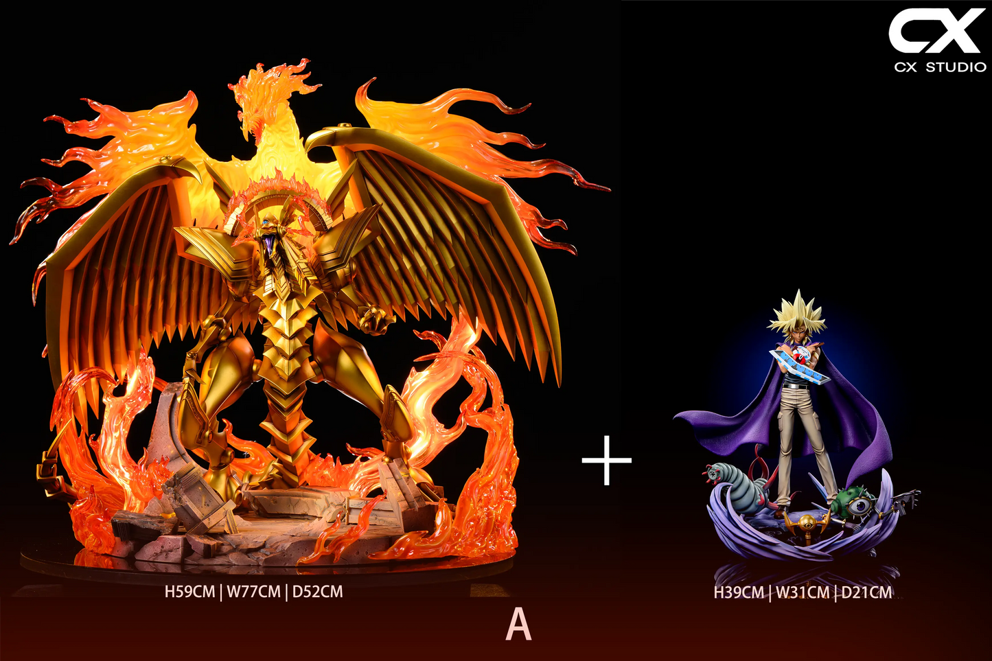 Yu-gi-Oh! CX Studio Marik Ishtar & The Winged Dragon of Ra Resin Statue