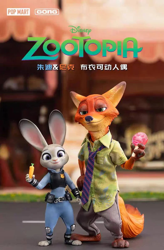 Zootopia GONG Studio Nick Wilde with Judy Hopps Set Licensed Resin Statue