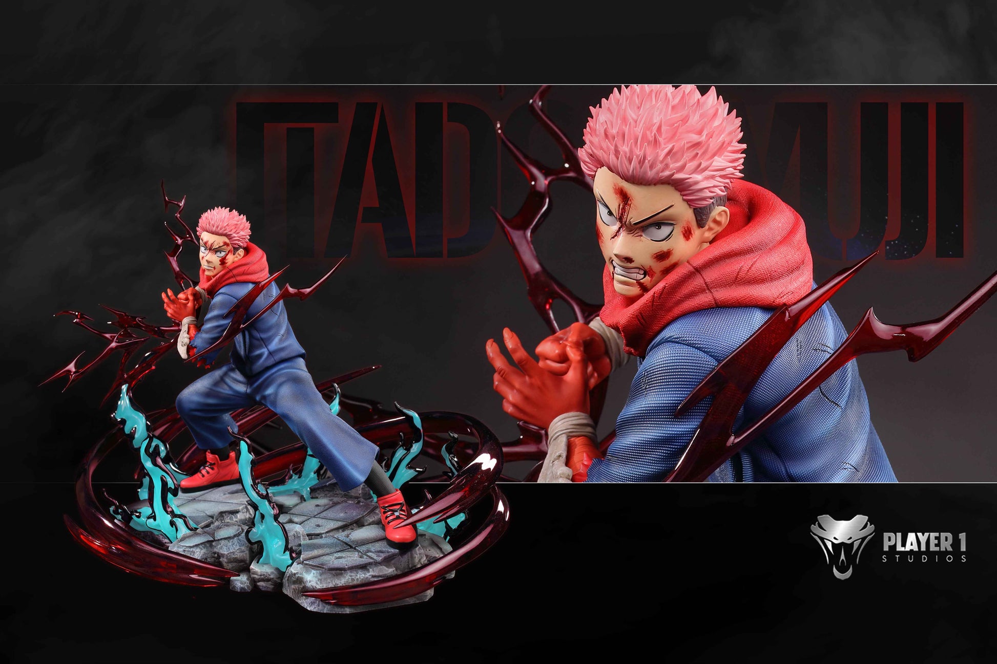 Jujutsu Kaisen Player 1 Studio Yuji Itadori Black Flash Resin Statue