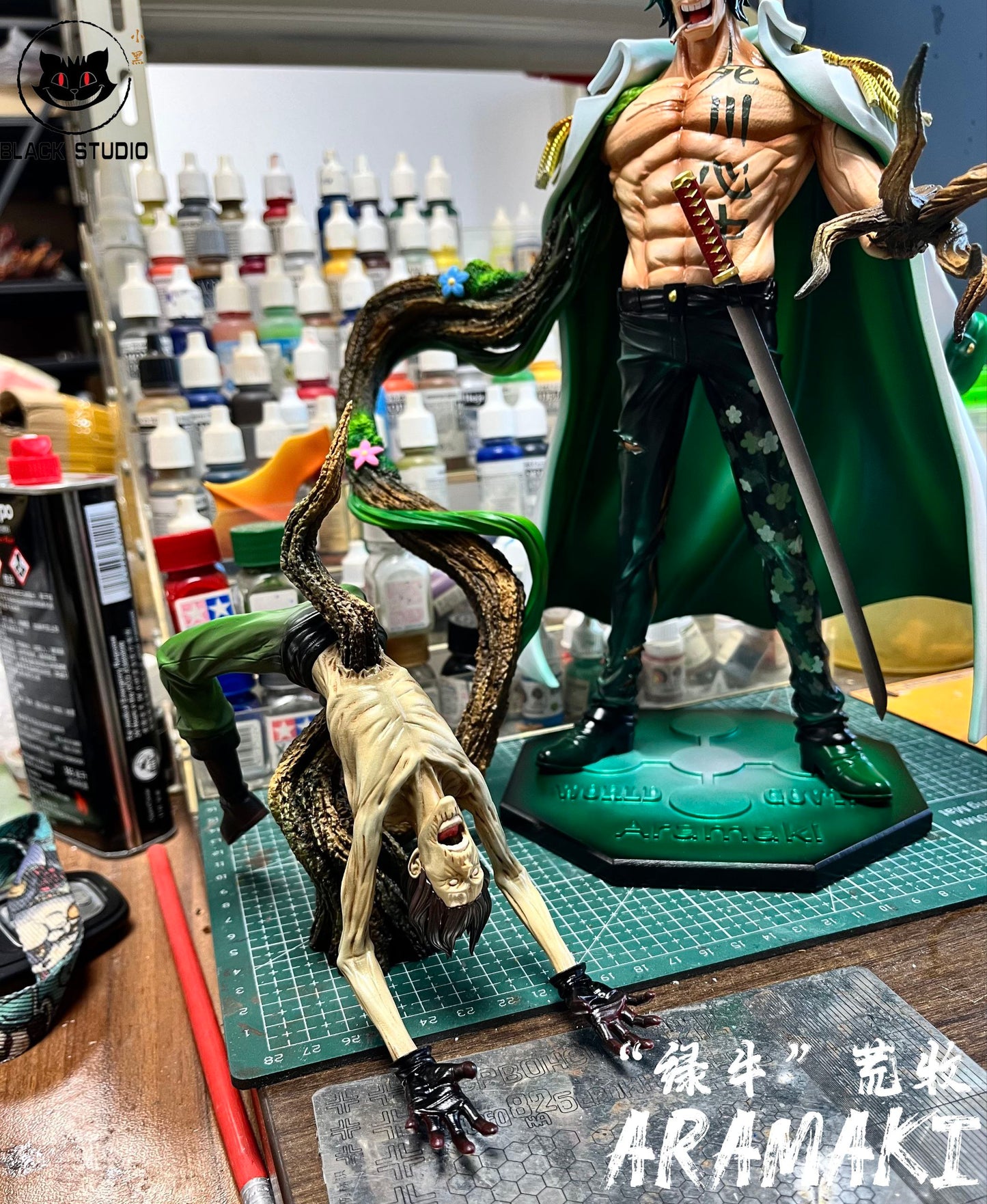 One Piece Black Studio Aramaki Ryokugyu Green Bull Resin Statue