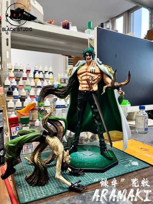 One Piece Black Studio Aramaki Ryokugyu Green Bull Resin Statue