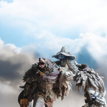 Elden Ring Bonfire Studio Ranni & Blaidd the Half Wolf Wolf and Lunar Princess Resin Statue