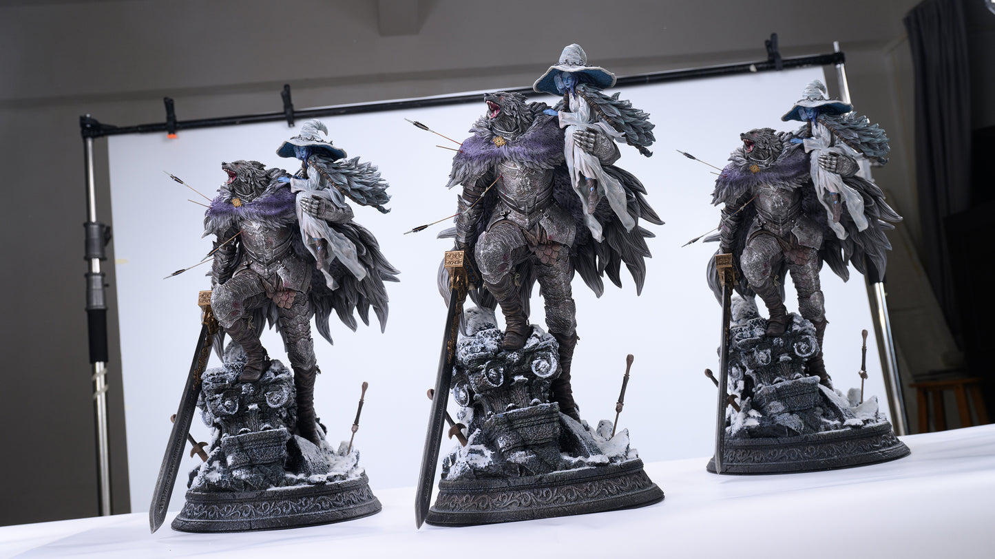 Elden Ring Bonfire Studio Ranni & Blaidd the Half Wolf Wolf and Lunar Princess Resin Statue