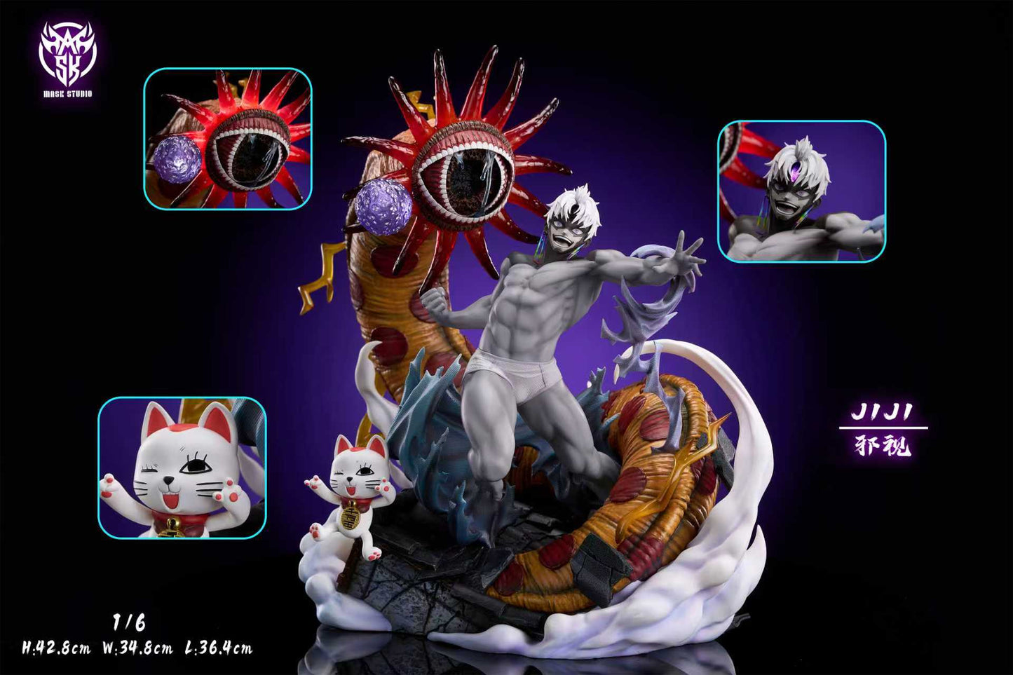 Dandadan Mask Studio Evil Eyed Jin Enjoji Resin Statue