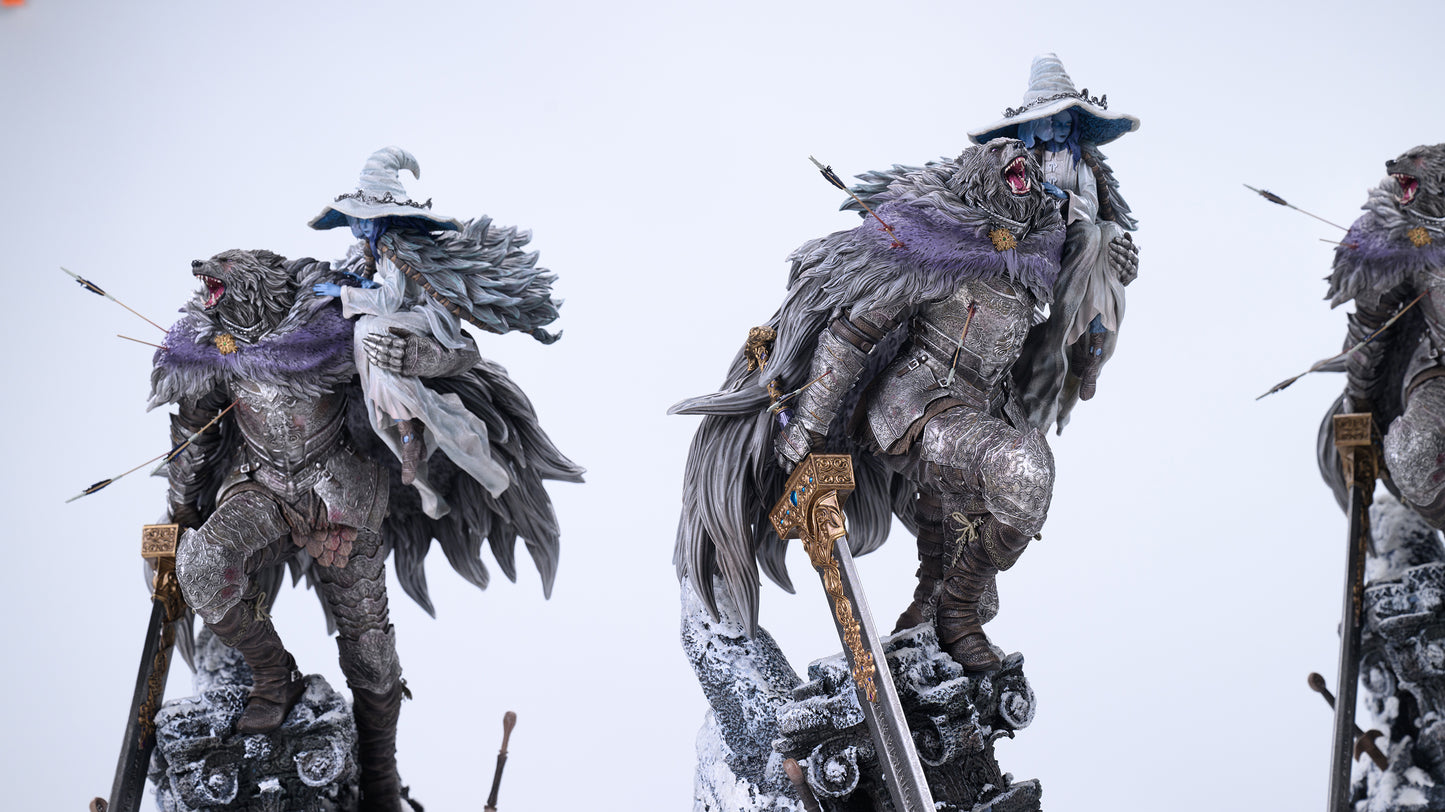 Elden Ring Bonfire Studio Ranni & Blaidd the Half Wolf Wolf and Lunar Princess Resin Statue