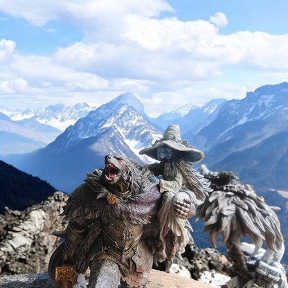 Elden Ring Bonfire Studio Ranni & Blaidd the Half Wolf Wolf and Lunar Princess Resin Statue